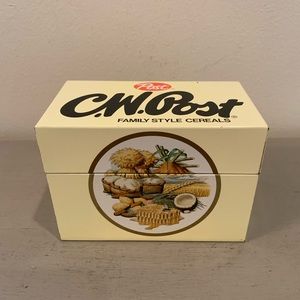 Vintage C.W. Post Recipe Box